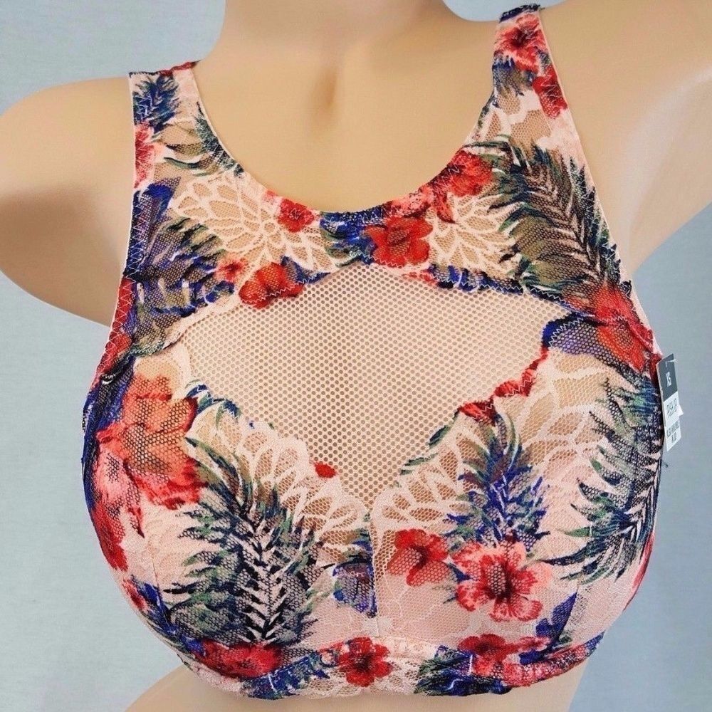 PINK Victoria's Secret Push Up Bra Size XS Floral